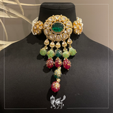 Multicolored Choker Pendant Set